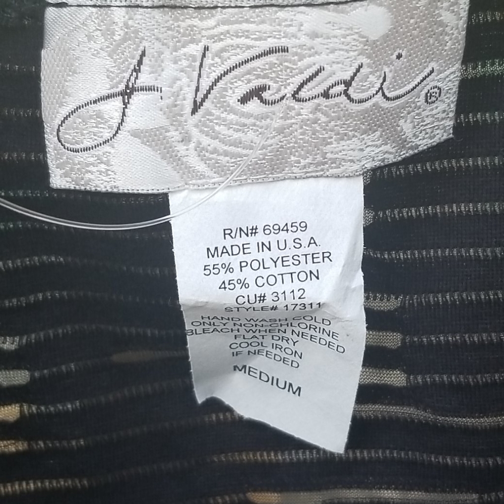 J Valdi Black coverup with silver rings by shoulder small - Picture 3 of 7